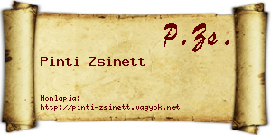 Pinti Zsinett névjegykártya
